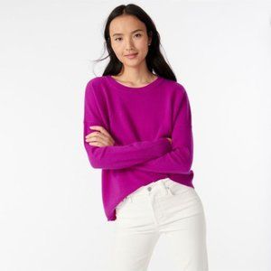 J. Crew Cashmere Boyfriend Sweater in Plum